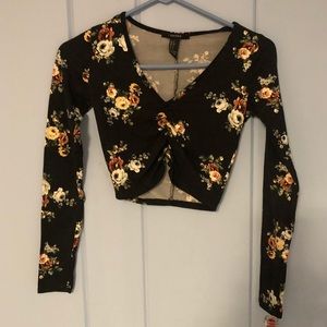 Floral Cinched Crop Top